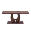 Modern Minimalist Texture Sticker Patterned Rectangular Coffee Table - Walnut Dark Brown - Image 9