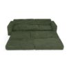Modern Minimalist L Shape Modular Sectional Sofa Bed Corduroy Space Efficient Design - Green - Image 16