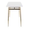 Marcel - Contemporary Counter Table - Gold / White - Image 2
