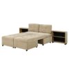 Versatile Sofa Bed Modular Sofa Free Combined Sofa With 2 Storage Racks - Brown - Image 15