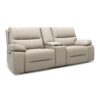 Malibu - Modern Power Motion 3 Piece Reclining Loveseat Sofa With Cup Holders - Cream Taupe Beige - Image 11