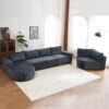 Oversized Modular Sofa Cloud Sectional Sofa Set Upholstered Couches U - Shaped Sofa With Deep Seat For Living Room - Gray - Image 13