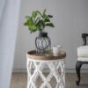 Large Distressed Side Table - White - Image 15