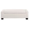 Textured Boucle Ottoman Bench With Hinged Lid For Seating And Storage - Beige - Image 8
