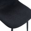 Luxury Simple Chair (Set of 4) Linen Cotton High Resilience Dining Chair With Metal Leg - Black - Image 15