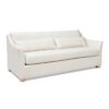 Ada - Flared Arm Contemporary Sofa With Lumbar Pillows - Flax White - Image 3