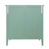 3 Drawer Storage Cabinet With Hollow Carved Design And Metal Handles, Chest For Entryway, Living Room Or Bedroom - Light Green - Image 8
