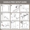 Double Sliding Shower Door, Semi Frameless Bypass Bathroom Sliding Door With 1 / 4" (6Mm) Tempered Glass For Walk In Shower - Brushed Nickel - Image 9