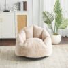 Albi - Indoor Cozy Armchair Style Bean Bag - Beige - Image 2
