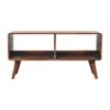 Curved Double Slot Media Unit - Dark Brown - Image 2