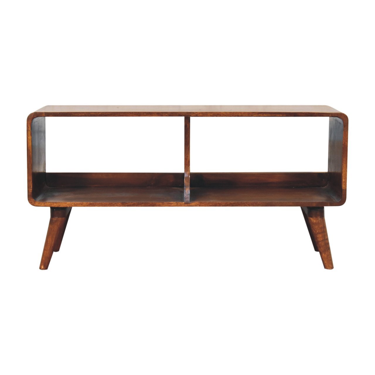 Curved Double Slot Media Unit - Dark Brown - Image 2
