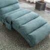 Ergonomic Electric Massage Chaise Lounge With Remote Control, 5 Modes For Relaxation - Teal - Image 11