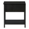 Accent End Table, 2 Tier, Storage Drawer, Versatile Use - Black - Image 3