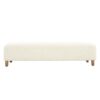 Elegant Ottoman Upholstered Footrest With Durable Polyester Blend And Solid Frame - White - Image 6