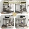 Ethan - Full Over Twin Bunk Bed With Desk, Charging Station, Storage Shelves, Safety Guard And Stairs - Black - Image 11