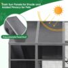 Luxury Cat Cage Outdoor Wooden Catio Enclosure Patio Large Cat Run House For Multiple Pets Walk In Kitten Kennel With Bouncy Bridge, Platforms, Small Houses, Seating And Sunshine Panel - Gray - Image 5