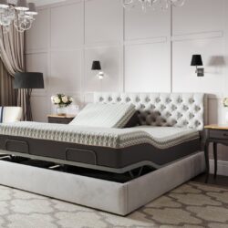 Copper Lux Hybrid - 14" Split Top Queen Mattress With Copper Infused Contouring Memory Comfort Layer And Supportive Coil System - Black / Gray