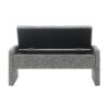 Modern Bed End Bench With Storage, Upholstered Large Foot Rest Stool, Comfy Window Vanity Bench For Living Room, Dorm, Coffee Table, Linen - Dark Gray - Image 7