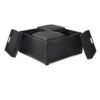 Avalon - Square Coffee Table Storage Ottoman - Distressed Black - Image 2
