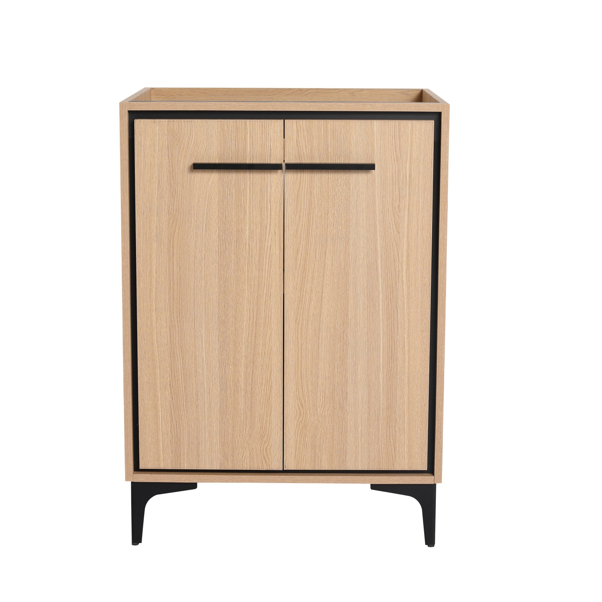 Modern Bathroom Vanity Cabinet With Soft Closing Doors - Oak - Image 2