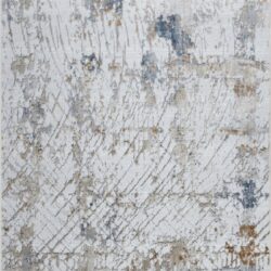Textures - 2'7" X 7' Area Rug, Polypropylene - Multi / White
