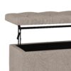 Hamilton - Lift Top Rectangular Storage Ottoman - Natural - Image 4