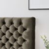 Annecy - Contemporary Upholstered Full / Queen Fabric Headboard - Gray - Image 6