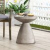 Outdoor Lightweight, Concrete Side Table - Natural - Image 5