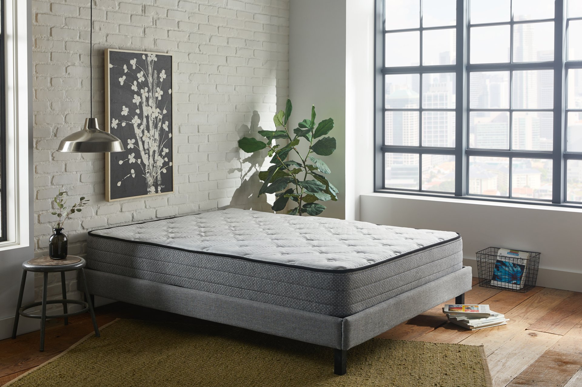 10" California King Mattress With Gel Memory Foam 884 Pocketed Coil - White / Gray - Image 2