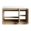 Modern Freestanding Bathroom Vanity With White Resin Sink & Soft Close Cabinet Doors - Oak - Image 14