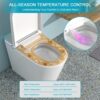 Smart Toilet With Bidet Built In, Auto Open & Close, Elongated Heated Seat, Foot Sensor Flush, LED Display, Warm Water Wash - White - Image 6