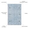 Macau - Non - Slip Accent Rug - Light Blue / Silver - Image 3