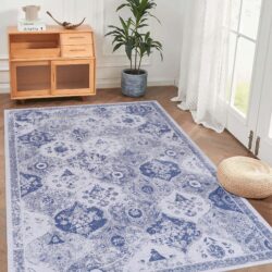 Maval - 3' X 5' Washable Area Rug - Blue