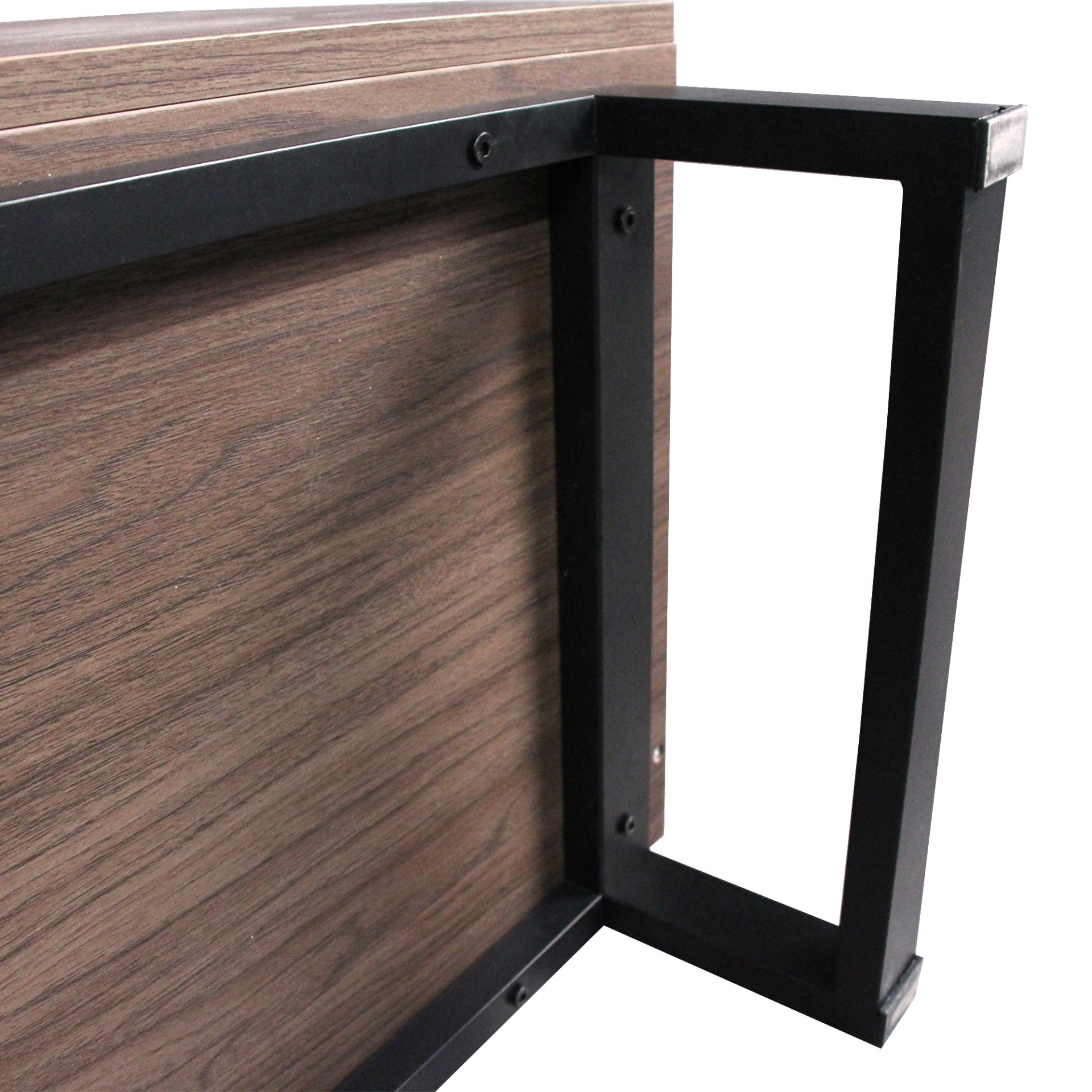 Modern TV With 3 Cabinets & Open Shelves, Color-Matching Media Console Table For Tvs Up To 80'', Entertainment Center With Drop Down Door For Living Room - Dark Brown - Image 19