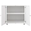 Metal Printer Stand With Storage Mobile Printer Tables For Small Spaces With Door Adjustable Shelf File Cabinet On Wheels For Home Office - White - Image 16