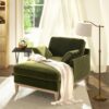 Pasadena - Modern Farmhouse Chaise Lounge Chair - Olive Green - Image 7