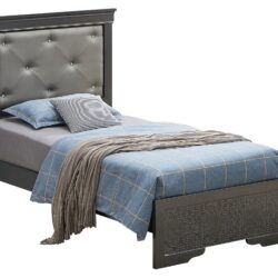 Lorana - Twin Bed - Metalic Black