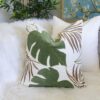 Autumn Vibes Leaf Accent Pillow With Matching Back - Green - Image 10