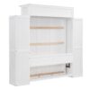 Full Size Murphy Wall Bed With Shelves And LED Lights - White - Image 7