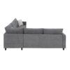 Modern Upholstered Living Room Sectional Sofa, L Shape Furniture Couch With 3 Pillows - Gray - Image 4