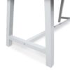 Outdoor Sandblast Acacia Wood Dining Table With Rustic Metal Frame, Weather Resistant - Brown White - Image 10