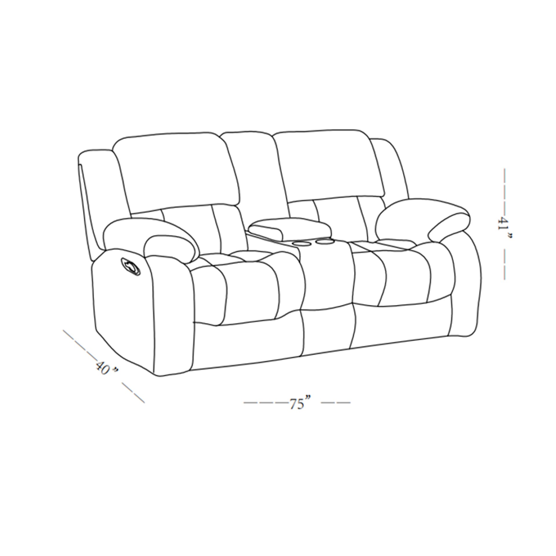 Stonic - Reclining Sofa, Love And Chair - Gray - Image 4