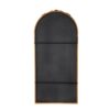 Hand Carved Rose Antique Mirror Frame, Large Arch Mirror Wall Decor For Living Room, Bathroom, Entryway - Brown - Image 10