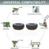 Flat Free Tire And Wheel Assemblies For Riding Lawn Mowers With 3" Hub - Black - Image 2