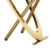 Contemporary Marble Pattern Top Side End Table With Stainless Steel Base, Square Shape - Gold - Image 7