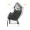 Palos - Outdoor Wicker Glider Chair - Dark Gray - Image 8