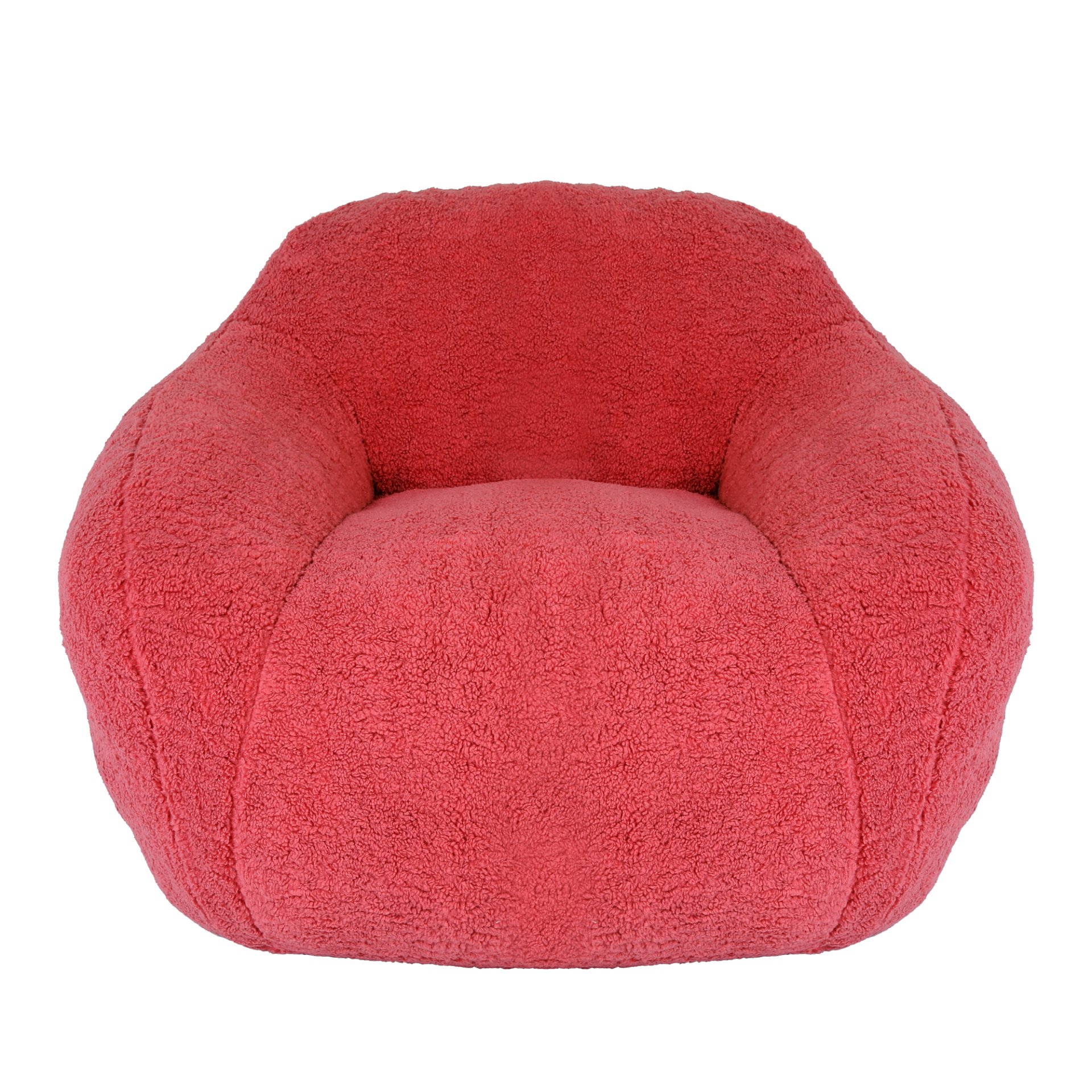 Giant Bean Bag Chair For Adults, Spacious Memory Foam Bean Bag Sofa With Armrests Teddy Fabric, Comfy Seating For Living Room Or Bedroom - Pink - Image 9