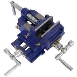Industrial Quality Cross Slide Vise 3", Drill Press Metal Milling 2 Way X - Y - Blue