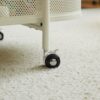 Movable Oval Metal Glass Coffee Table With Storage - White - Image 17