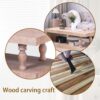 Rustic Solid Wood Coffee Table With Open Shelf, Modern Farmhouse Design - Light Natural / Natural - Image 10